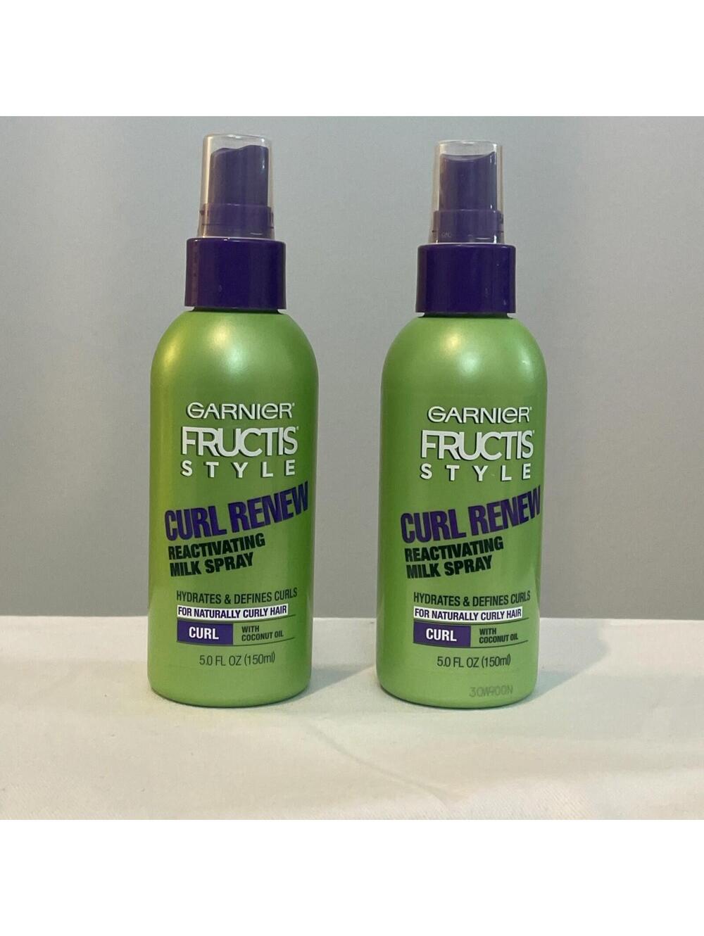 Garnier Fructis Style Curl Renew Reactivating Milk Spray 5oz - LOT OF 2 - HTF